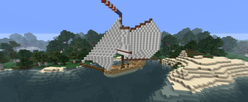 A Minecraft ship